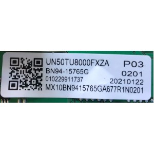 KIT DE TARJETAS PARA TV SAMSUNG / NUMERO DE PARTE MAIN BN94-15765G / BN41-02756C / BN97-18205A / FUENTE BN44-01054E / L55SG_THS / BN4401054E / PANEL CY-BT050HGPR1V / MODELO UN50TU8000 / UN50TU8000FXZA / UN50TU8000FXZA LA09